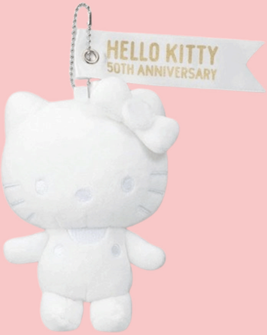 빈스빔 큐티 키티 50주년 기념 스페셜 에디션 빽꾸템 키링, 5KT02 화이트, 1개