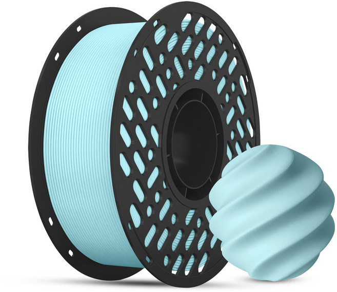 3D프린터 매트 PLA 필라멘트 1.75mm 1kg 무광 뱀부랩 P1S X1C A1 호환, 민트 블루, 무광 시리즈