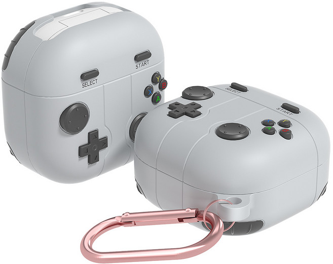 투에이비 갤럭시 버즈 실리콘 게임기 케이스, 1개, 그레이, 버즈 라이브/버즈2/프로/프로2/FE