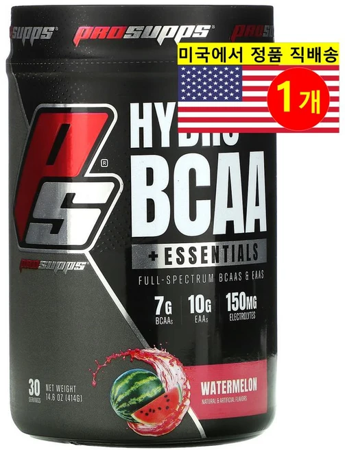 ProSupps Hydro BCAA 플러스 에센셜스 수박 맛 414g(14.6oz), 413g, 1개 - 쿠팡