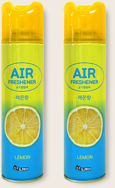 산도깨비 공기청향제 레몬향 300ml 방향제, 2개