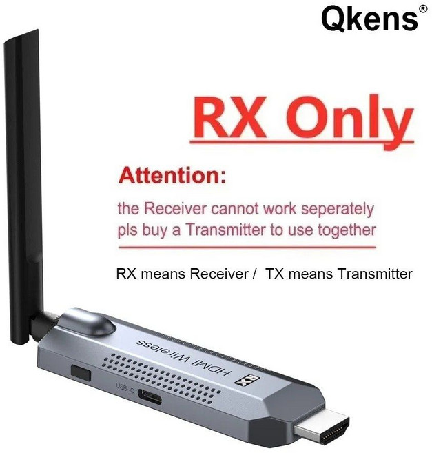 50M 무선 HDMI 익스텐더 비디오 송신기 수신기 1 TX 2 3 4 RX 디스플레이 어댑터 TV 박스 카메라 노트북 PCTV 프로젝터, RX Only, RX Only