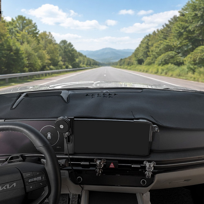 아이빌 슈퍼핏 디올뉴싼타페MX5 대쉬보드커버(23년8월-), 그레이, HUD유_센터스피커 유