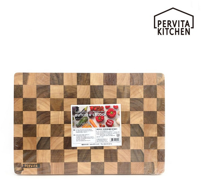 페르비타 아카시아 엔드그레인 체크도마, 1개, 체크