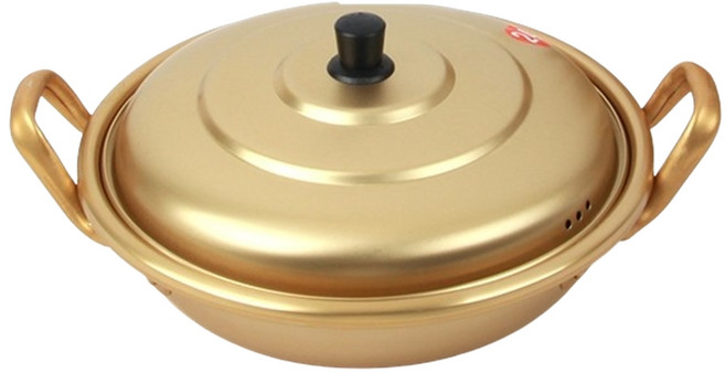 [셰프앤쿡] 국산 찌개용 양수 양은냄비, 노란색, 30cm