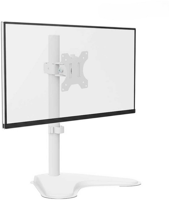 마운트뷰 싱글 상하수직 모니터암 거치대 MV12-T01 스탠드형 27인치 32인치, 화이트 [BOM2105], 1개