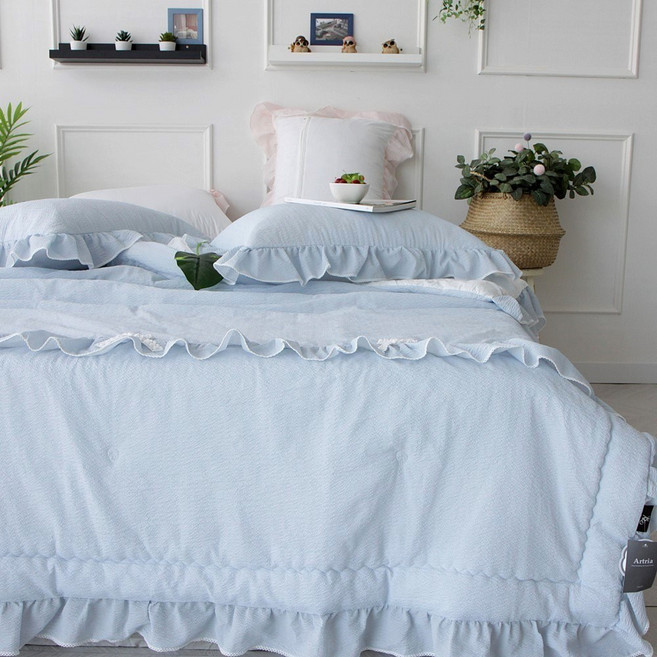 아림침장 은은한 로맨틱침구 앨리스 스노우리플 시어서커이불