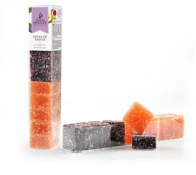 프랑스 프랑수와 듀세 François Doucet reglette 모과와 블루베리 레글레트 사각 과일 젤리, 3개, 180g