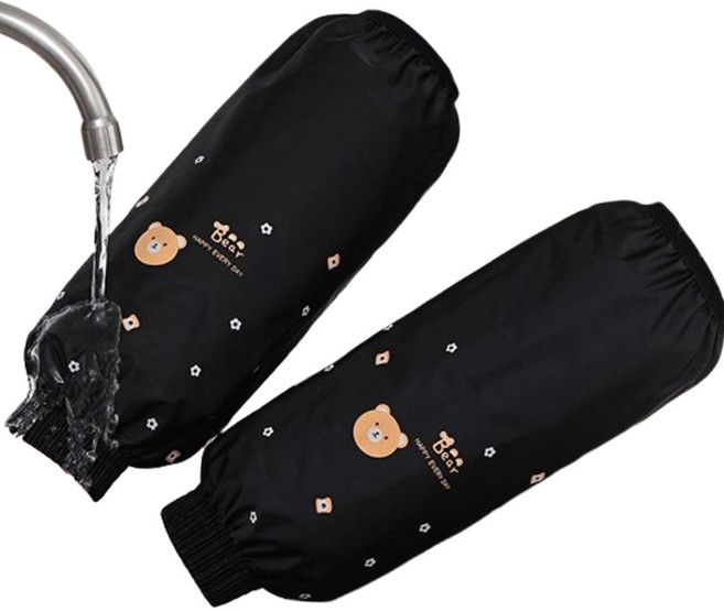 서온리 철벽방어 완벽 방수 미술 작업 사무 주방 다용도 시보리 여아 남아 여성 남성 공용 팔토시, 블랙베어