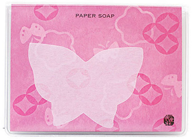 휴대용 종이비누 - 효겐 라벤더 나비 (40매입), 1g, 1개입