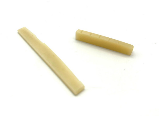 白毛猴樂器 民謠吉他牛骨弦枕套組 - 上弦枕 下弦枕 A級牛骨 琴枕 - 吉他配件, 1個