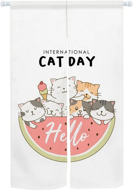 문용 일본 커튼 Noren 식물 열대 정글 잎 주방 짧은 룸 리넨 블랙 아웃 파티션, 19 2508494236, 07 70x120cm