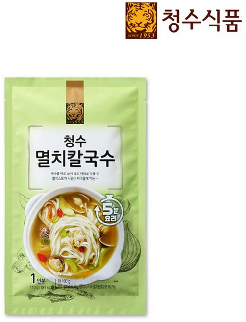 청수 멸치칼국수1인분, 1개, 110g