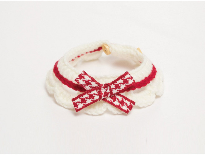 레이지플래닛 강아지 고양이 리본 케이프 스카프 넥카라 옷 액세서리, 레드, 1개