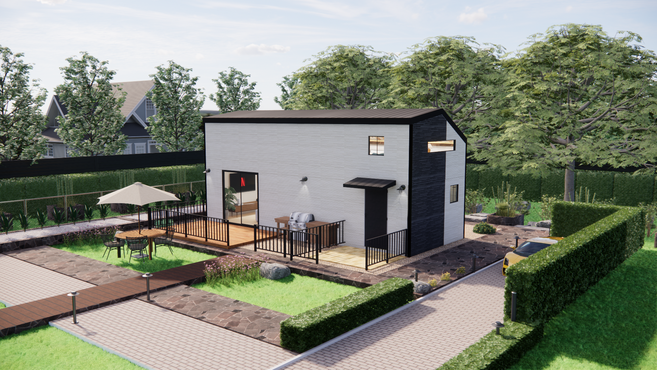 [우영에코홈] 농촌체류형쉼터 10평형(+다락4평) 페어리B *계약금