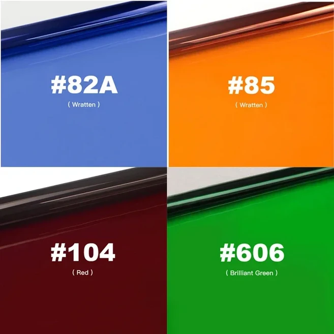 SOONPHO 컬러 젤 필터 용지 40CMx50CM 사진 스튜디오 LED 라이트 원추형 Snoots 무대 조명, 02 4pcs