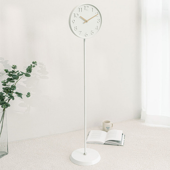 무소음감성화이트스탠드시계