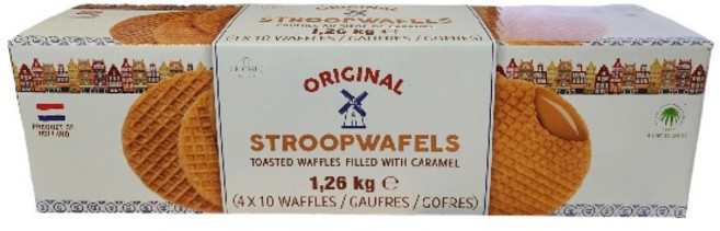 코스트코 네덜란드 오리지널 스트룹와플 / 캬라멜 와플 / 낱개 판매 - 1봉(31.5gX10개) / 대용량 1 260g - 1박스(31.5g X 40개) + 미니손거울 증정, 31.5g, 40개