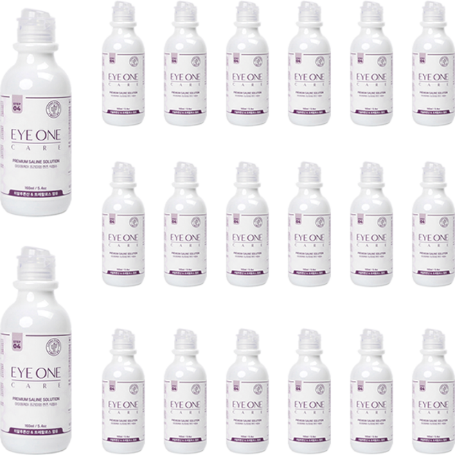 아이원케어 데이워시 히알루론산 함유 프리미엄 렌즈식염수, 20개, 160ml
