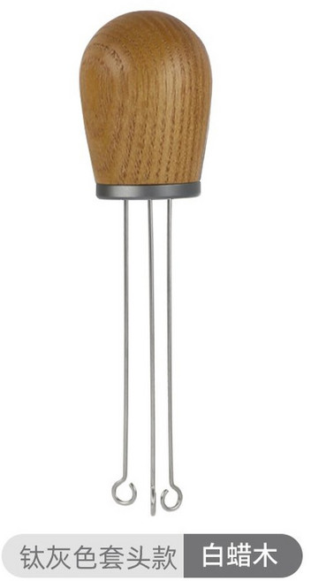 채널링 용품 스틱 커피 에스프레소 은천 우드 도장툴 교반 믹싱, 파우더 니들 티타늄 그레이 맨투맨 우드