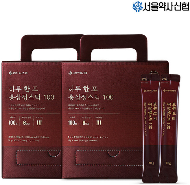 하루 한 포 홍삼정 스틱 100포 2세트(선물세트), 100회분, 2세트