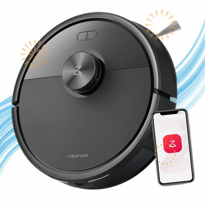 roborock 로보락 강아지털 청소기 로봇청소기 물걸레 겸용 Q7 M5 10000Pa HyperForce GI, Black