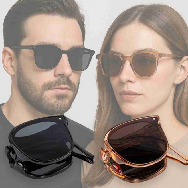 남성 여성 사각 폴딩 선글라스 폴딩아이템 포켓