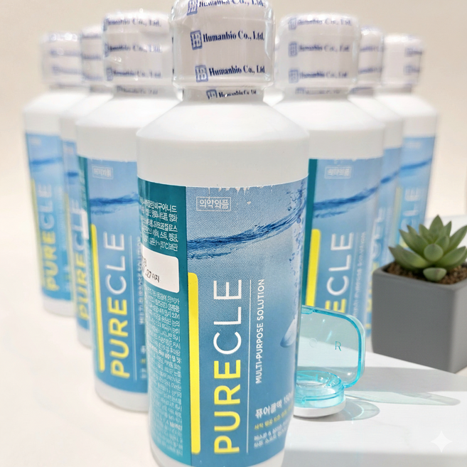 휴먼바이오 퓨어클멀티 150ml 9개 히알루론산 다목적용액 보존액 소프트렌즈세정액 퓨어클액 관리용액 멀티용액