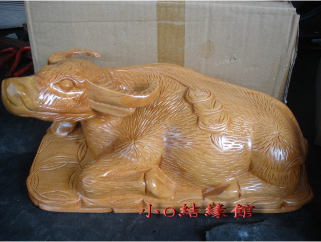 小o結緣館 越南檜木水牛木雕擺件 35x16.5x16cm