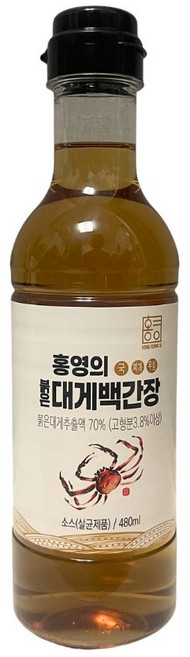 홍영의 붉은대게 백간장 만능비법소스 국 찌개 무침 감칠맛 요리간장, 480ml, 1개