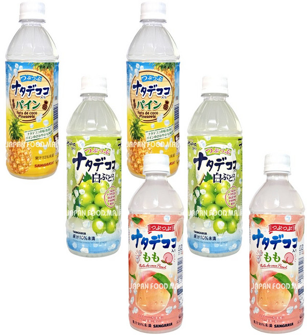 산가리아 나타데코코 500ml, 2세트, [파인+복숭아+백포도],1개씩