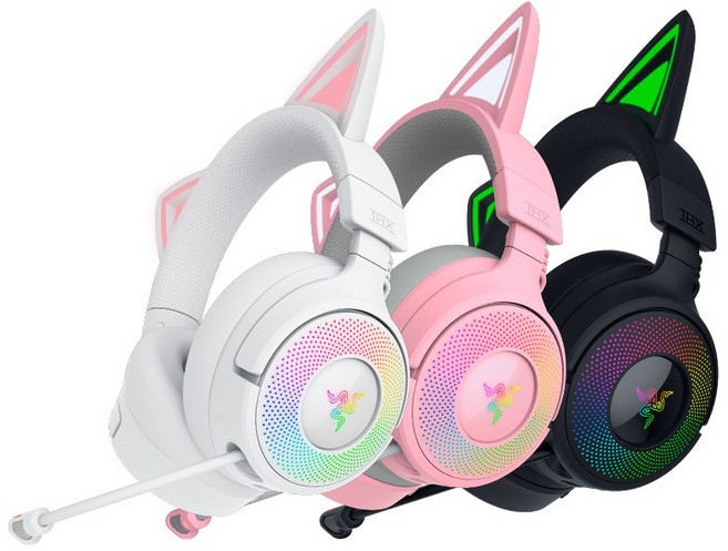 Razer Kraken Kitty V3 Pro 無線電競耳機, 黑色,主商品