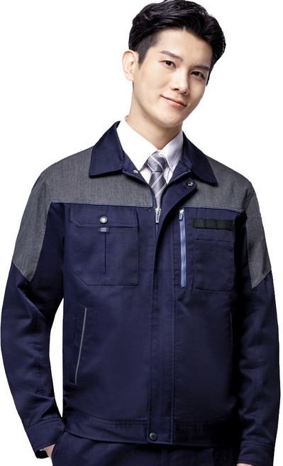 춘추 배색 남성 작업복 점퍼 UP-100 TC점퍼
