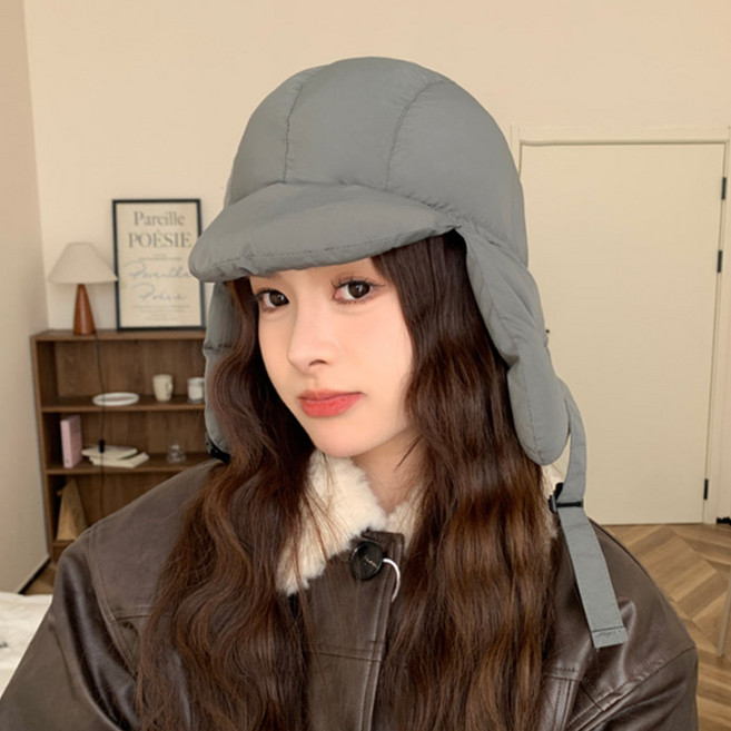 스토리원 여성 패딩 바라클라바 방한 아이템 모자 캡 귀마개 U-FWAC87