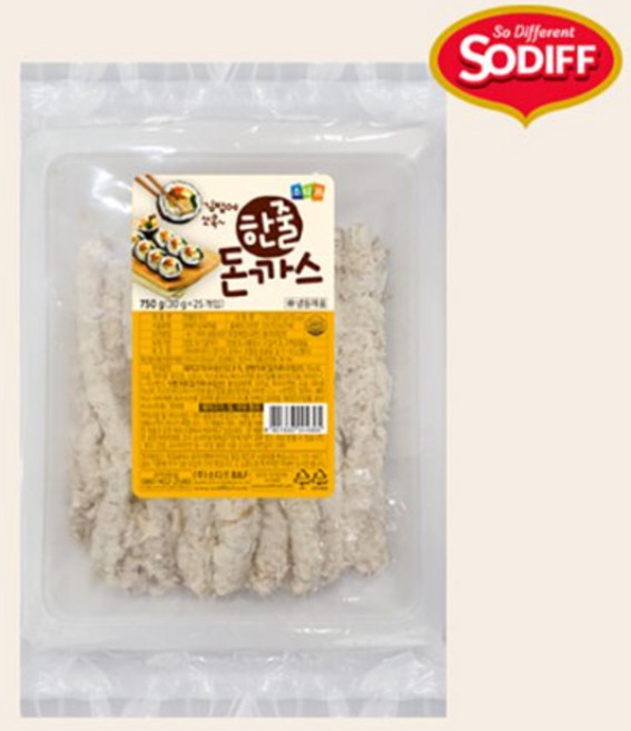 [소디프] 한줄돈까스, 30g, 25개