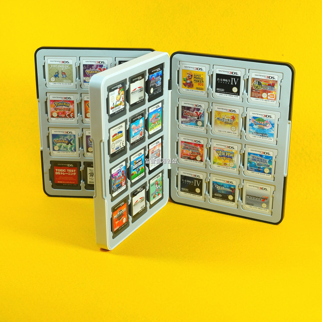 [188]닌텐도 3DS 2DS DS 마그네틱 자석타입 실리콘 칩 케이스 48개입 안전보관 대용량, 1개, 레드레드, 3DSCHIP-48P_MG