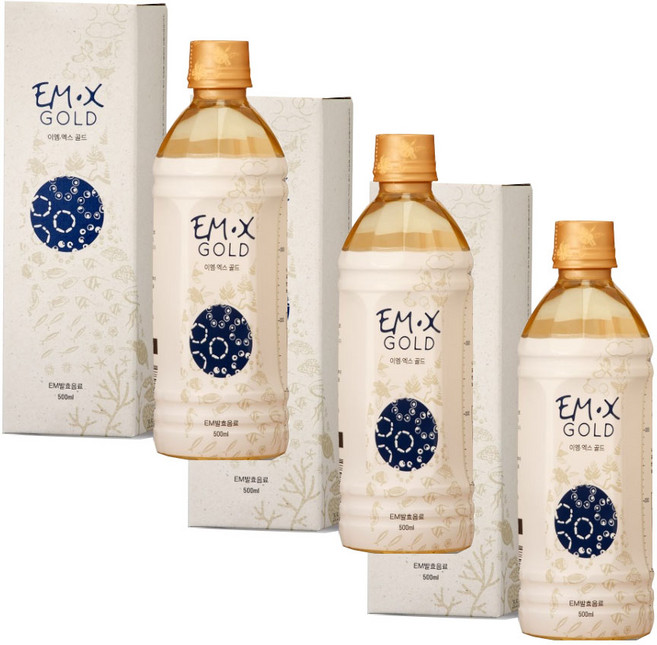 EM-X골드(500ml) 항산화음료 칼로리제로 면역력증강 통증완화, 500ml, 3개