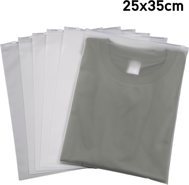 더고급스러움 의류 포장용 지퍼 반투명 의류 폴리백 (25x35cm), 50개