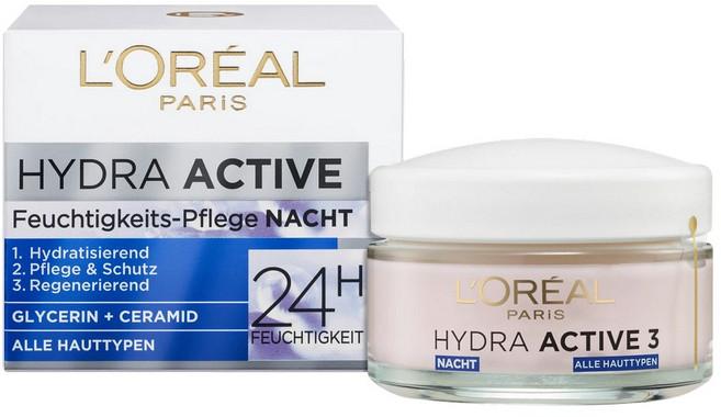 로레알 하이드라 액티브3 나이트크림 50ml, 1개