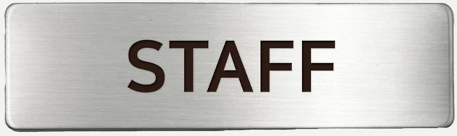 인싱글즈 금속 명찰 스태프 매니저 점장 상담 안내 자석 명찰, STAFF/자석, 1개, 실버무광