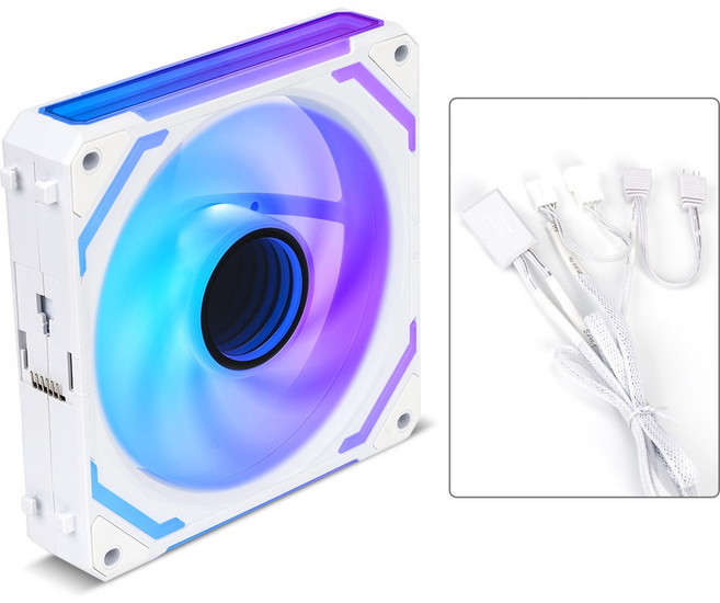 페이버컴퓨터 Asiahorse COSMIQ ARGB 120mm 데이지체인 PC 모듈팬, 1개, 화이트, COSMIQ 리버스