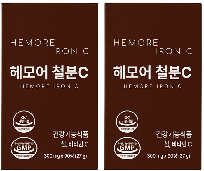 여성 남성 철분제 철분 영양제, 90정, 2박스