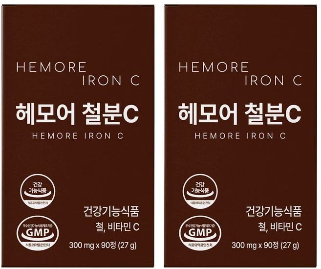 여성 남성 철분제 철분 영양제, 90정, 2박스 - 쿠팡