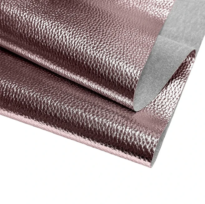 메탈릭 리치 질감 합성 가죽 시트 방수 인조 원단 수공예품 가구, 2. 59M Rose
