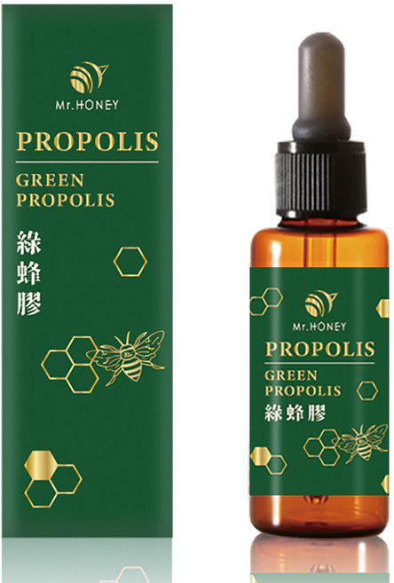 Mr.HONEY 蜂蜜先生 台灣綠蜂膠 15ml，滋養調理，全家適用, 1個, 15ml