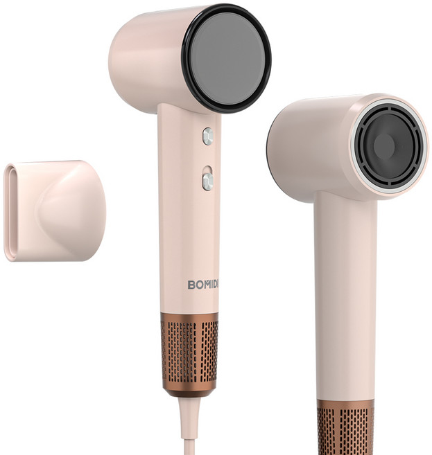 BOMIDI 보미디 초고출력 초고속 음이온 헤어 드라이어 헤어드라이기 BLDC 1600W, 핑크