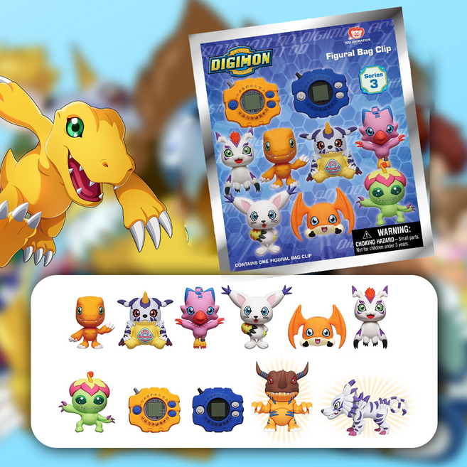 디지털 몬스터 키링 랜덤 미니 피규어 정품 (랜덤 발송), 1개