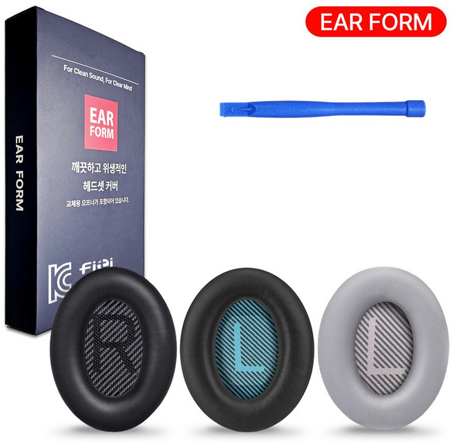 이어폼 보스 QC25 QC35 헤드셋 커버 이어패드 호환 쿠션, 실버 (H060), 1개
