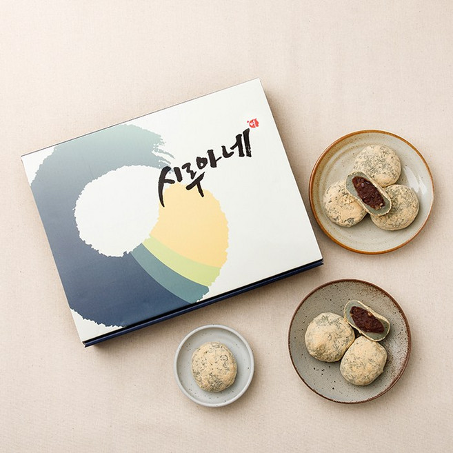 시루아네 콩쑥개떡 실속포장 (60g*30개), 1박스, 60g