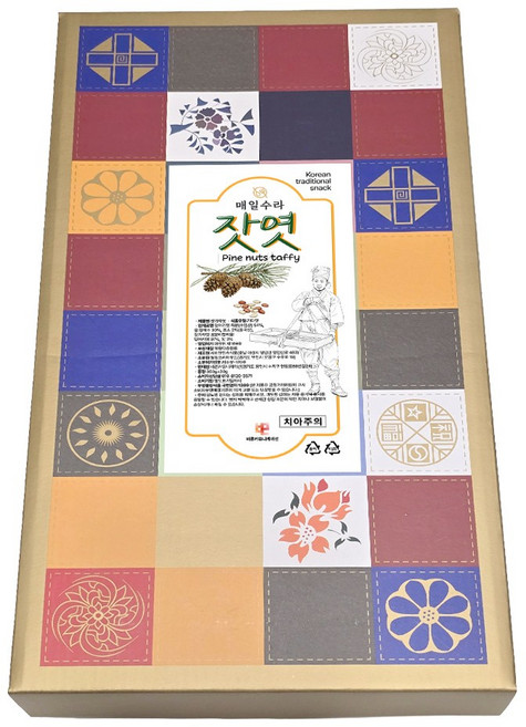 매일수라 소포장 한입 잣엿, 1개, 350g